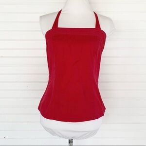 Heart Soul Red Fitted Bustier Tank Top